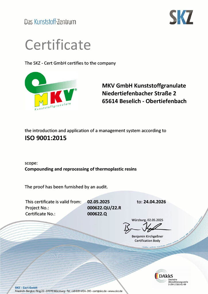 DIN EN ISO 9001/14001 certificates