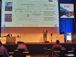 Kai Zies on stage presenting